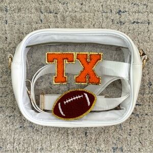 Clear crossbody stadium bag